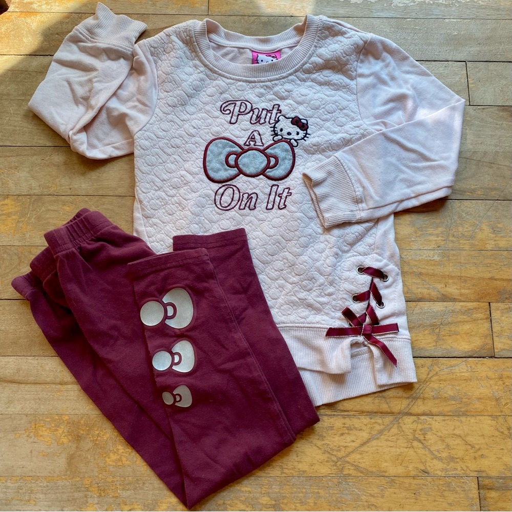 Hello Kitty sweater and leggings set, size 4T